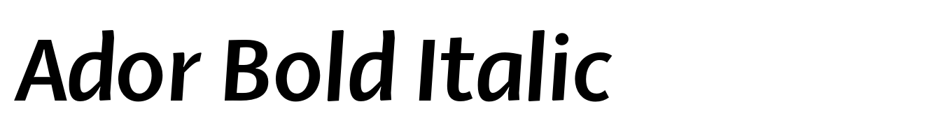 Ador Bold Italic